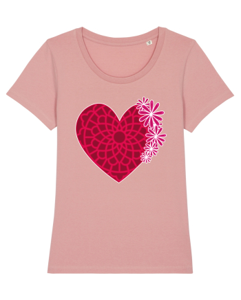 Valentine's Love Heart Daisies Canyon Pink