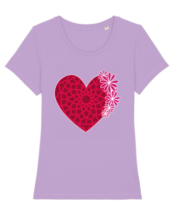Valentine's Love Heart Daisies Lavender Dawn