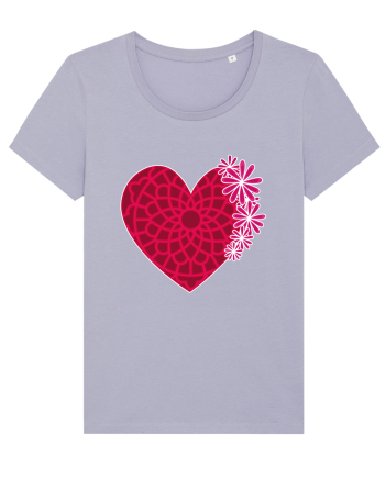 Valentine's Love Heart Daisies Lavender