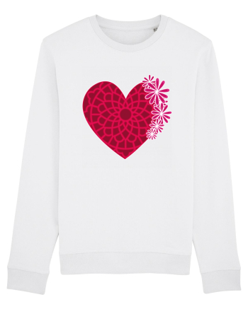 Valentine's Love Heart Daisies White