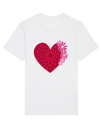 Valentine's Love Heart Daisies White