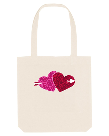 Valentine's Love Heart Double Arrow Natural