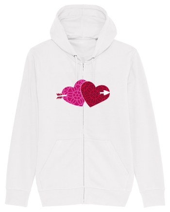 Valentine's Love Heart Double Arrow White