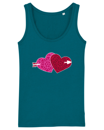Valentine's Love Heart Double Arrow Ocean Depth