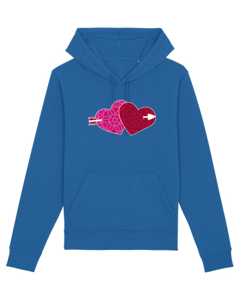 Valentine's Love Heart Double Arrow Royal Blue