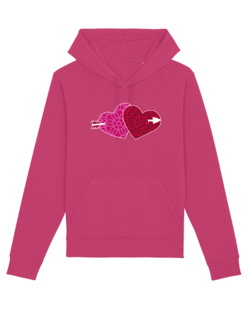 Valentine's Love Heart Double Arrow Raspberry