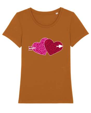 Valentine's Love Heart Double Arrow Roasted Orange