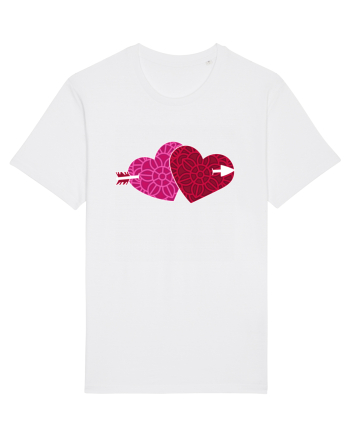 Valentine's Love Heart Double Arrow White