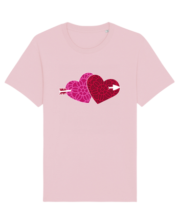 Valentine's Love Heart Double Arrow Cotton Pink