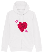 Valentine's Love Heart Arrow Hanorac cu fermoar Unisex Connector