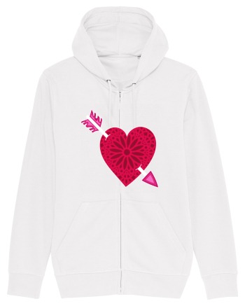 Valentine's Love Heart Arrow White