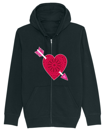 Valentine's Love Heart Arrow Black