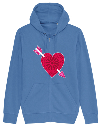 Valentine's Love Heart Arrow Bright Blue