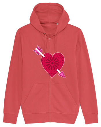 Valentine's Love Heart Arrow Carmine Red