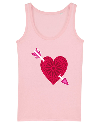 Valentine's Love Heart Arrow Cotton Pink