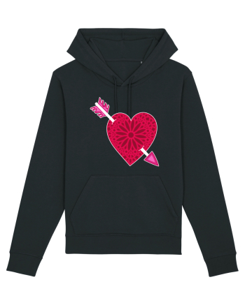 Valentine's Love Heart Arrow Black