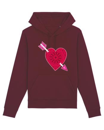 Valentine's Love Heart Arrow Burgundy