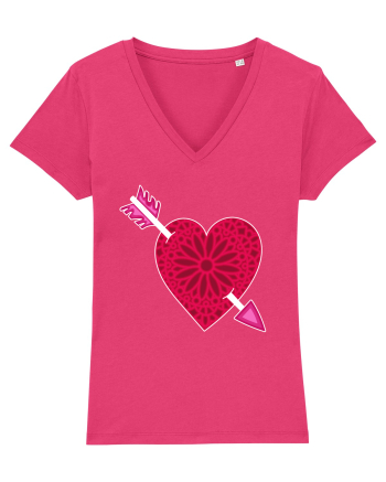 Valentine's Love Heart Arrow Raspberry