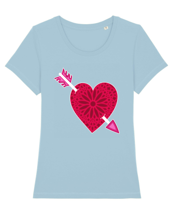 Valentine's Love Heart Arrow Sky Blue