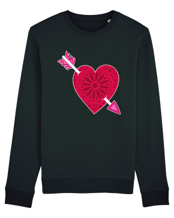 Valentine's Love Heart Arrow Black