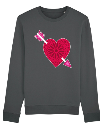 Valentine's Love Heart Arrow Anthracite
