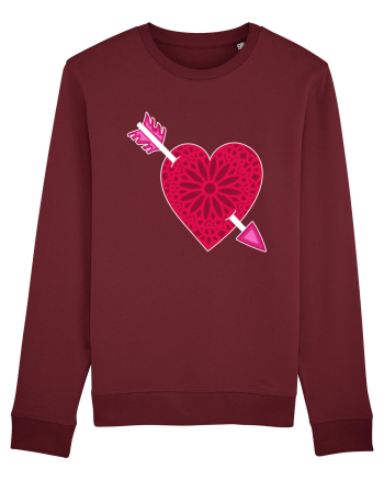 Valentine's Love Heart Arrow Burgundy