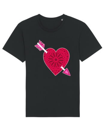 Valentine's Love Heart Arrow Black
