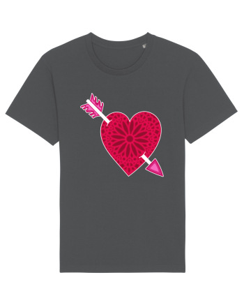 Valentine's Love Heart Arrow Anthracite