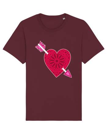 Valentine's Love Heart Arrow Burgundy