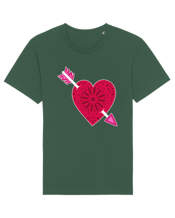 Valentine's Love Heart Arrow Bottle Green