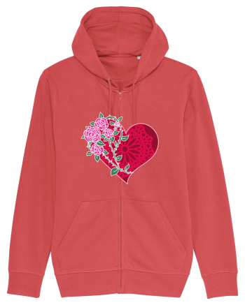 Valentine's Love Heart Roses Carmine Red