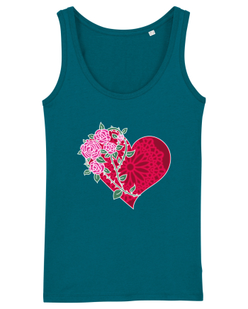Valentine's Love Heart Roses Ocean Depth