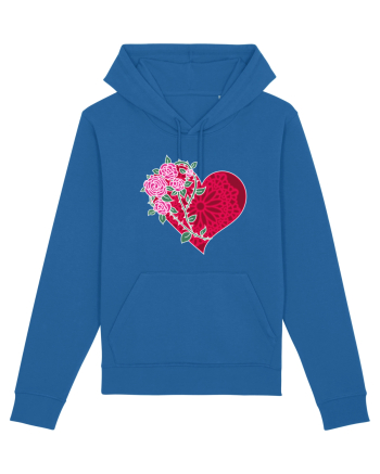 Valentine's Love Heart Roses Royal Blue