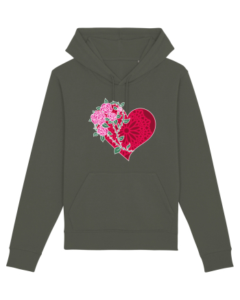 Valentine's Love Heart Roses Khaki