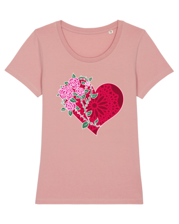 Valentine's Love Heart Roses Canyon Pink