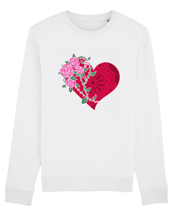Valentine's Love Heart Roses White