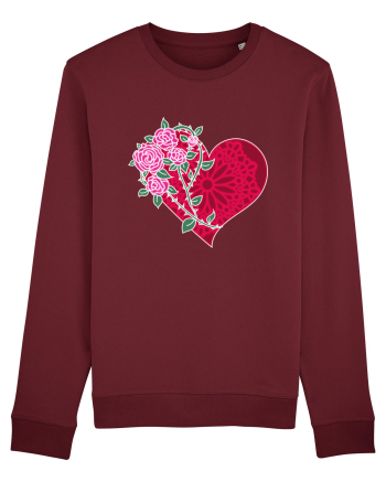 Valentine's Love Heart Roses Burgundy
