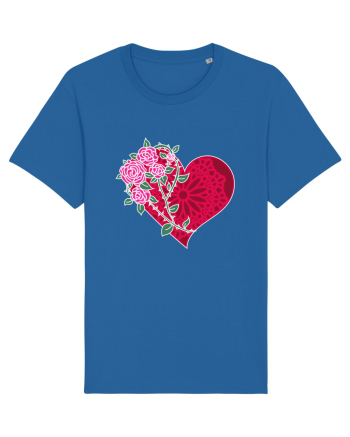 Valentine's Love Heart Roses Royal Blue