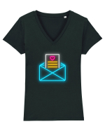Scrisoare de amor Tricou mânecă scurtă guler V Damă Evoker