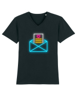 Scrisoare de amor Tricou mânecă scurtă guler V Bărbat Presenter
