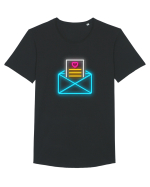 Scrisoare de amor Tricou mânecă scurtă guler larg Bărbat Skater