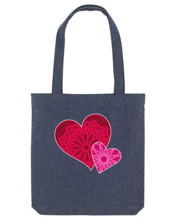 Valentine's Love Heart Mandala Midnight Blue