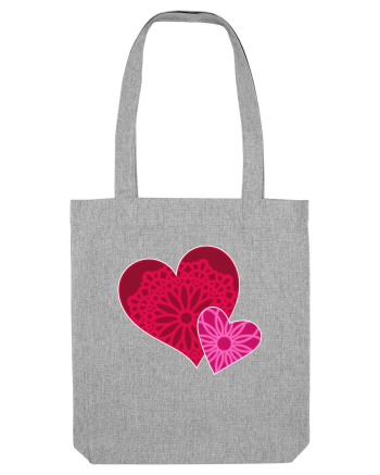 Valentine's Love Heart Mandala Heather Grey