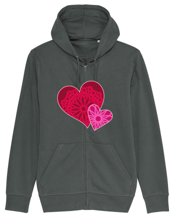 Valentine's Love Heart Mandala Anthracite