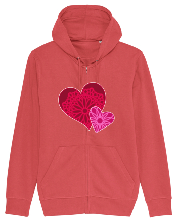 Valentine's Love Heart Mandala Carmine Red