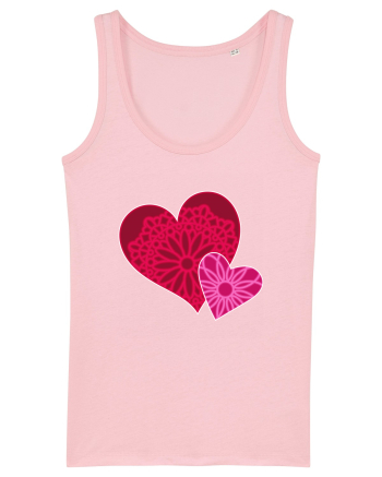 Valentine's Love Heart Mandala Cotton Pink
