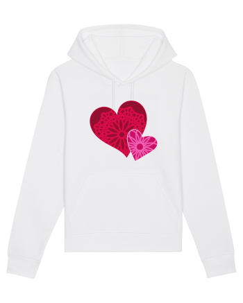 Valentine's Love Heart Mandala White