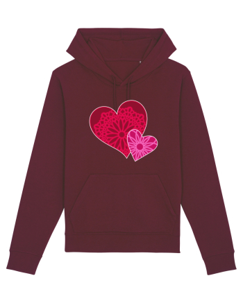 Valentine's Love Heart Mandala Burgundy