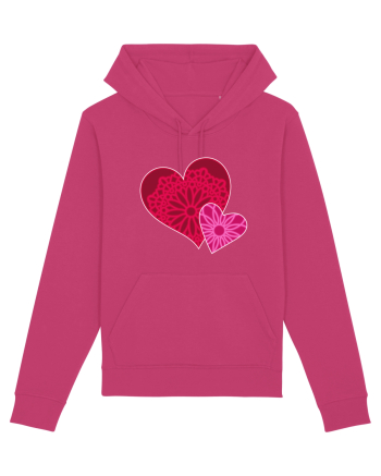 Valentine's Love Heart Mandala Raspberry