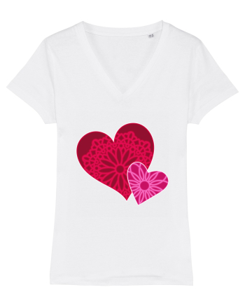 Valentine's Love Heart Mandala White